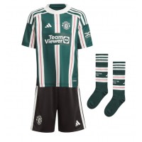Camisa de time de futebol Manchester United Alejandro Garnacho #17 Replicas 2º Equipamento Infantil 2023-24 Manga Curta (+ Calças curtas)